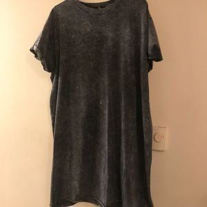 Plus Size Acid Wash T-shirt Dress